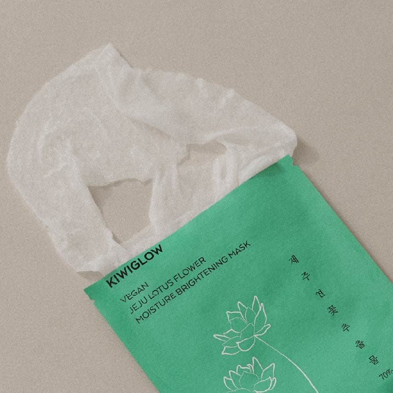 [KIWIGLOW] Vegan Jeju Lotus Flower Moisture Brightening Mask | tradekorea